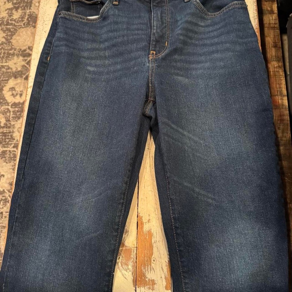 Crown & Ivy Women Dark Wash High-Rise Vintage Straight Jeans Size 8